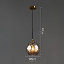GobekUsa Glass Ball Pendant Light - Modern Nordic LED Hanging Fixture for Dining and Kitchen