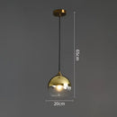 GobekUsa Glass Ball Pendant Light - Modern Nordic LED Hanging Fixture for Dining and Kitchen