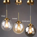 GobekUsa Glass Ball Pendant Lights - 15cm Modern Gold Hanging Lamps for Home Decor