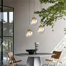GobekUsa Glass Ball Pendant Lights - 15cm Modern Gold Hanging Lamps for Home Decor