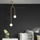 GobekUsa Glass Ball Pendant Lights with U-Shaped Metal Rod - Nordic Modern Design