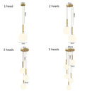 GobekUsa Brass Glass Ball Pendant Lights for Living Room Restaurant Kitchen Decor