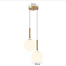 GobekUsa Brass Glass Ball Pendant Lights for Living Room Restaurant Kitchen Decor