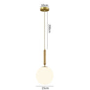 GobekUsa Brass Glass Ball Pendant Lights for Living Room Restaurant Kitchen Decor