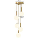 GobekUsa Brass Glass Ball Pendant Lights for Living Room Restaurant Kitchen Decor