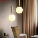 GobekUsa Brass Glass Ball Pendant Lights for Living Room Restaurant Kitchen Decor