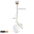 GobekUsa Glass Ball Pendant Lights LED Kitchen Living Room Suspension Luminaire