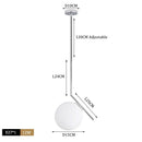 GobekUsa Glass Ball Pendant Lights LED Kitchen Living Room Suspension Luminaire