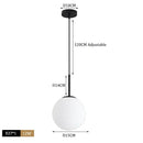 GobekUsa Glass Ball Pendant Lights LED Kitchen Living Room Suspension Luminaire