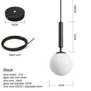 GobekUsa Glass Ball Pendant Lights LED Kitchen Living Room Suspension Luminaire