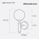 GobekUsa Glass Ball Wall Lamp: Modern Metal Wall Lights for Home Living Room Bedroom Decoration