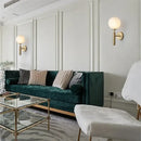 GobekUsa Glass Ball Wall Lamp: Modern Metal Wall Lights for Home Living Room Bedroom Decoration