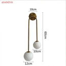 GobekUsa Brass Glass Ball Wall Sconce: LED Bedside Lamp for Bedroom, Hotel, Stair Decoration
