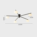 GobekUsa Brass Glass Ceiling Lamp, G9 Bulb Suspension Light for Bedroom, Living Room