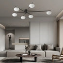 GobekUsa Brass Glass Ceiling Lamp, G9 Bulb Suspension Light for Bedroom, Living Room