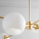 GobekUsa Glass Chandelier with Metal Frame for Parlor, Dining Room, and Bedroom Lighting