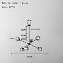 GobekUsa Glass Chandelier with Metal Frame for Parlor, Dining Room, and Bedroom Lighting