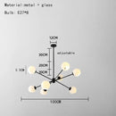 GobekUsa Glass Chandelier with Metal Frame for Parlor, Dining Room, and Bedroom Lighting
