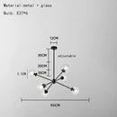 GobekUsa Glass Chandelier with Metal Frame for Parlor, Dining Room, and Bedroom Lighting