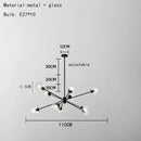 GobekUsa Glass Chandelier with Metal Frame for Parlor, Dining Room, and Bedroom Lighting