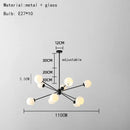GobekUsa Glass Chandelier with Metal Frame for Parlor, Dining Room, and Bedroom Lighting