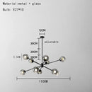 GobekUsa Glass Chandelier with Metal Frame for Parlor, Dining Room, and Bedroom Lighting