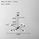 GobekUsa Glass Chandelier with Metal Frame for Parlor, Dining Room, and Bedroom Lighting