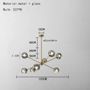 GobekUsa Glass Chandelier with Metal Frame for Parlor, Dining Room, and Bedroom Lighting