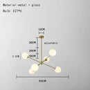 GobekUsa Glass Chandelier with Metal Frame for Parlor, Dining Room, and Bedroom Lighting