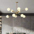 GobekUsa Glass Chandelier with Metal Frame for Parlor, Dining Room, and Bedroom Lighting