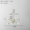 GobekUsa Glass Chandelier with Metal Frame for Parlor, Dining Room, and Bedroom Lighting