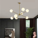 GobekUsa Glass Chandelier with Metal Frame for Parlor, Dining Room, and Bedroom Lighting