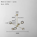 GobekUsa Glass Chandelier with Metal Frame for Parlor, Dining Room, and Bedroom Lighting