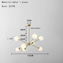 GobekUsa Glass Chandelier with Metal Frame for Parlor, Dining Room, and Bedroom Lighting