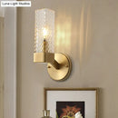 GobekUsa Modern Brass Glass Cubic Wall Lamp - Stylish 1-Light Fixture for Living Room