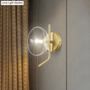 GobekUsa Modern Glass Dome Wall Sconce with Gold Arm and 1 Light