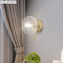 GobekUsa Modern Glass Dome Wall Sconce with Gold Arm and 1 Light