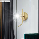 GobekUsa Modern Glass Dome Wall Sconce with Gold Arm and 1 Light