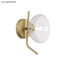 GobekUsa Modern Glass Dome Wall Sconce with Gold Arm and 1 Light