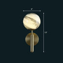GobekUsa Modern Glass Ball Wall Mount Light with Brass Finish – Perfect Sconce Lamp for Living Room