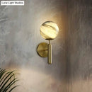GobekUsa Modern Glass Ball Wall Mount Light with Brass Finish – Perfect Sconce Lamp for Living Room
