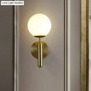 GobekUsa Modern Glass Ball Wall Mount Light with Brass Finish – Perfect Sconce Lamp for Living Room
