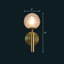 GobekUsa Modern Glass Ball Wall Mount Light with Brass Finish – Perfect Sconce Lamp for Living Room