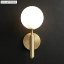 GobekUsa Modern Glass Ball Wall Mount Light with Brass Finish – Perfect Sconce Lamp for Living Room