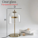 GobekUsa Glass Lampshade LED Table Lamp for Modern Bedroom Decor