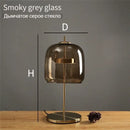 GobekUsa Glass Lampshade LED Table Lamp for Modern Bedroom Decor