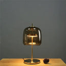 GobekUsa Glass Lampshade LED Table Lamp for Modern Bedroom Decor