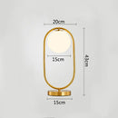GobekUsa Brass Glass LED Table Lamp | Modern Bedside Reading Desk Light