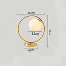 GobekUsa Brass Glass LED Table Lamp | Modern Bedside Reading Desk Light