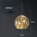 GobekUsa Glass Pendant Lights: Modern LED Ceiling Chandelier for Bedroom & Bathroom